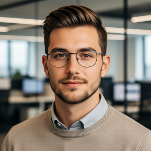 Portrait von Leonard Follmann, Entwickler bei nexivium mit 17 Jahren IT-Erfahrung.