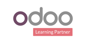 Odoo Logo mit dem Zusatz Learning Partner